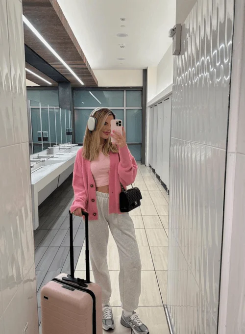 Pink and Grey Sweats Ensemble
