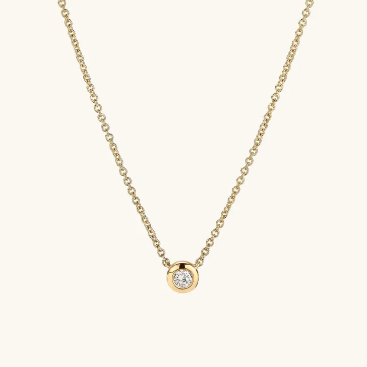 Diamond Bezel Setting Necklace