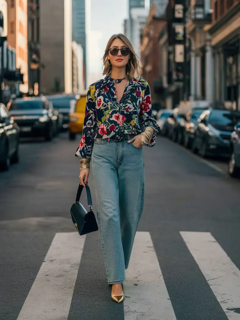  Pattern Play: Jeans as a Neutral
