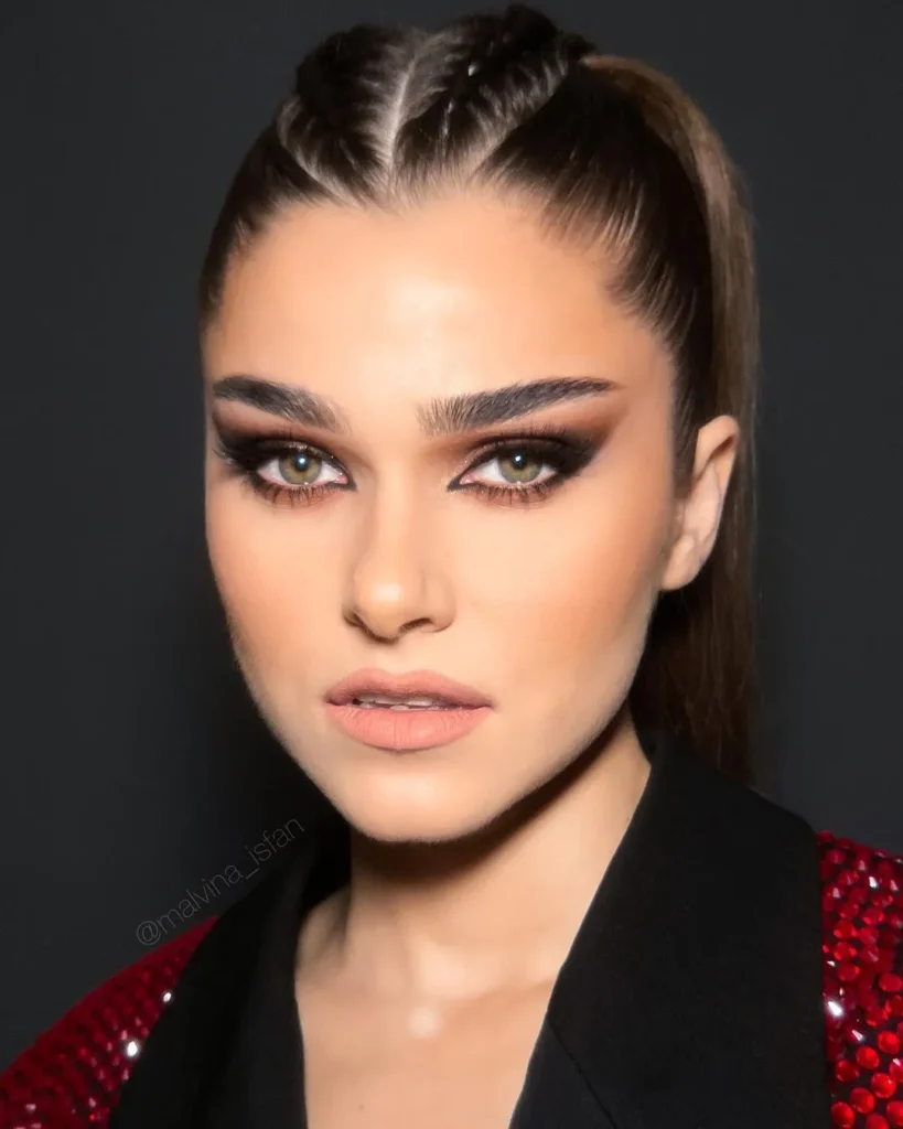 Smokey Cat Eyes with Braided Updo
