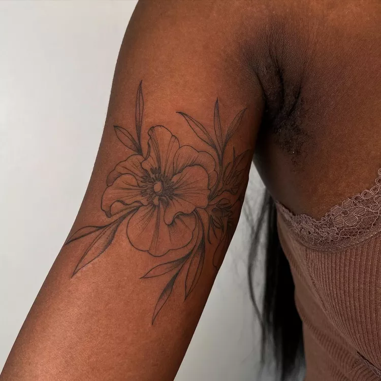 Full Bloom Arm Tattoo
