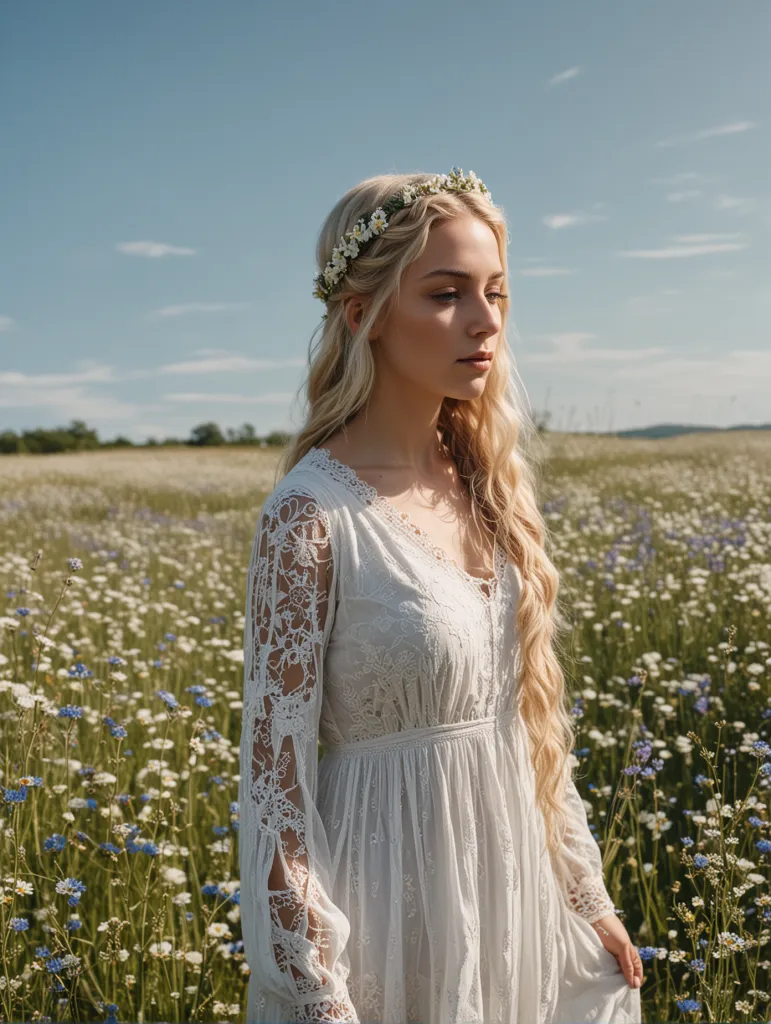 blonde boho crown braid