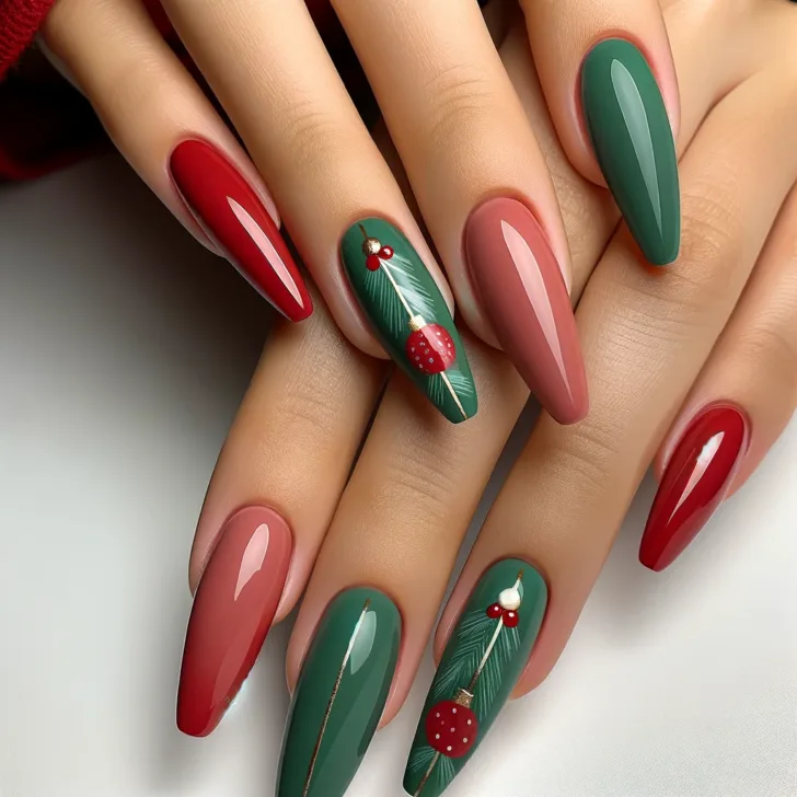 Coffin Christmas Nails