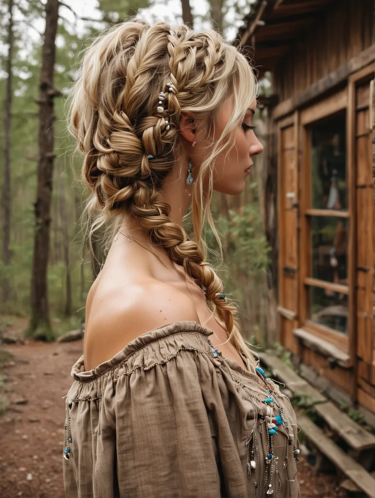 Messy Boho Fishtail Braid