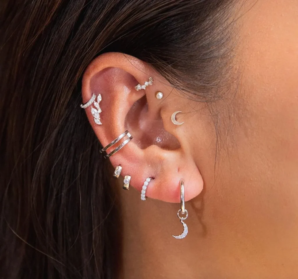 Tragus ear piercings