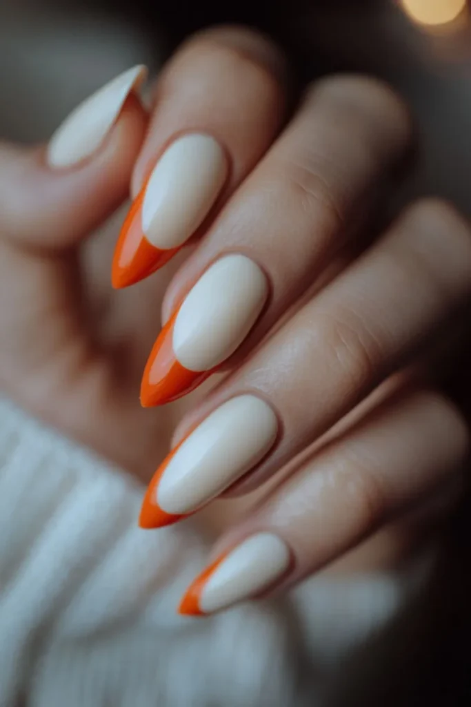 Create an Orange and White Half-Moon
