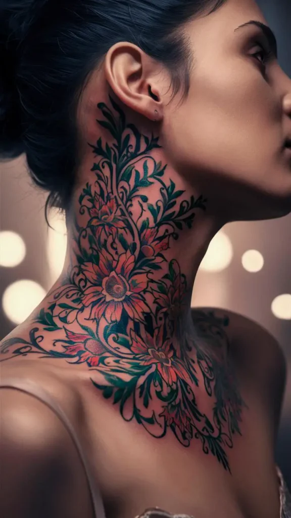 Celebrity-Inspired Neck Tattoos