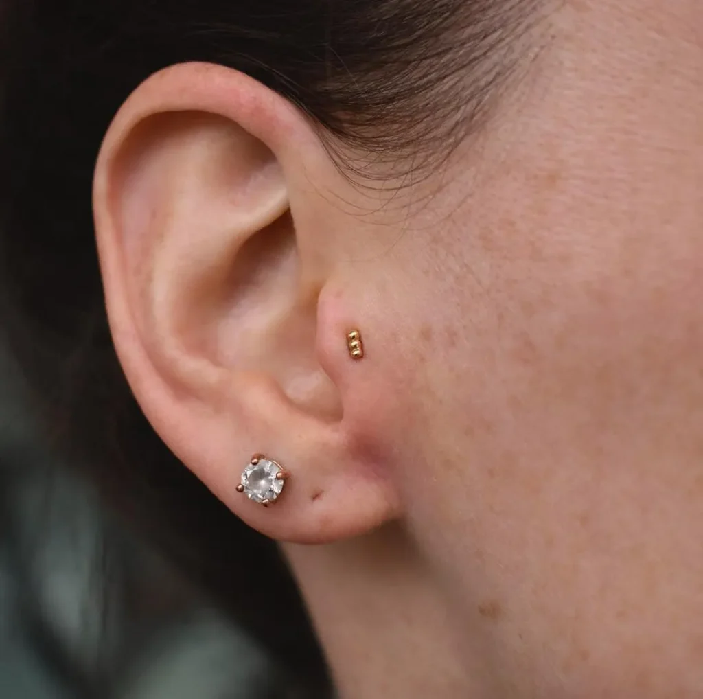 Tragus ear piercings