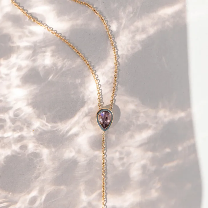 Amethyst Lariat Necklace