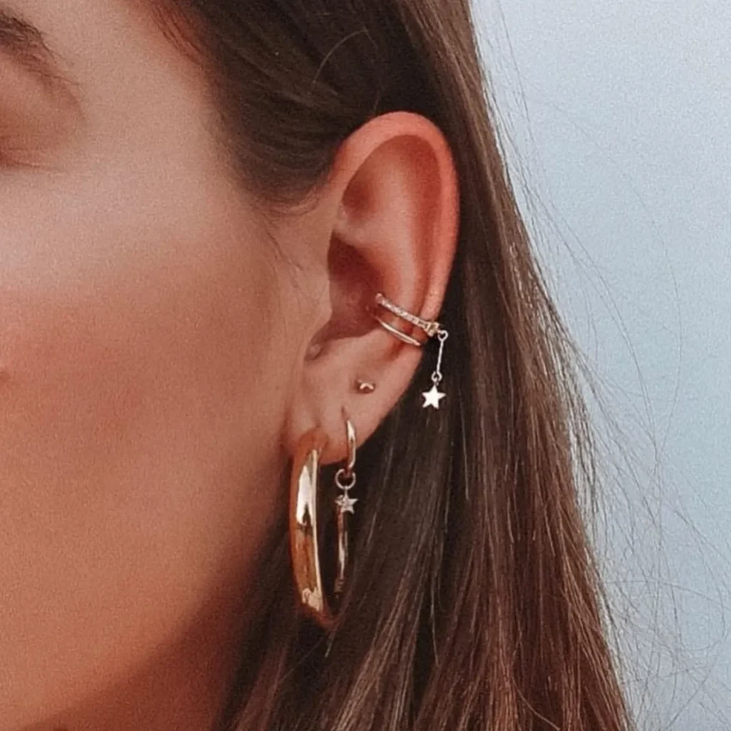 Conch ear piercings