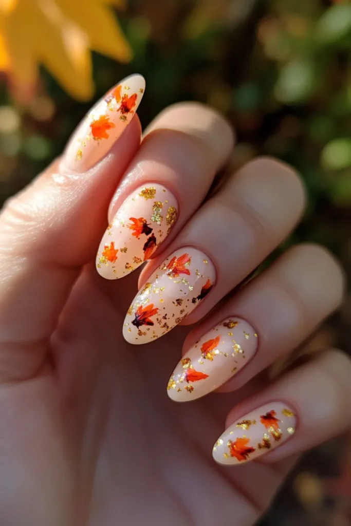  Sprinkle Orange with Gold Flecks
