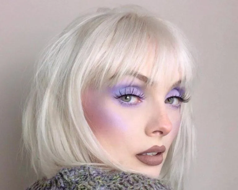 Lilac Frosted Eyeshadow Look