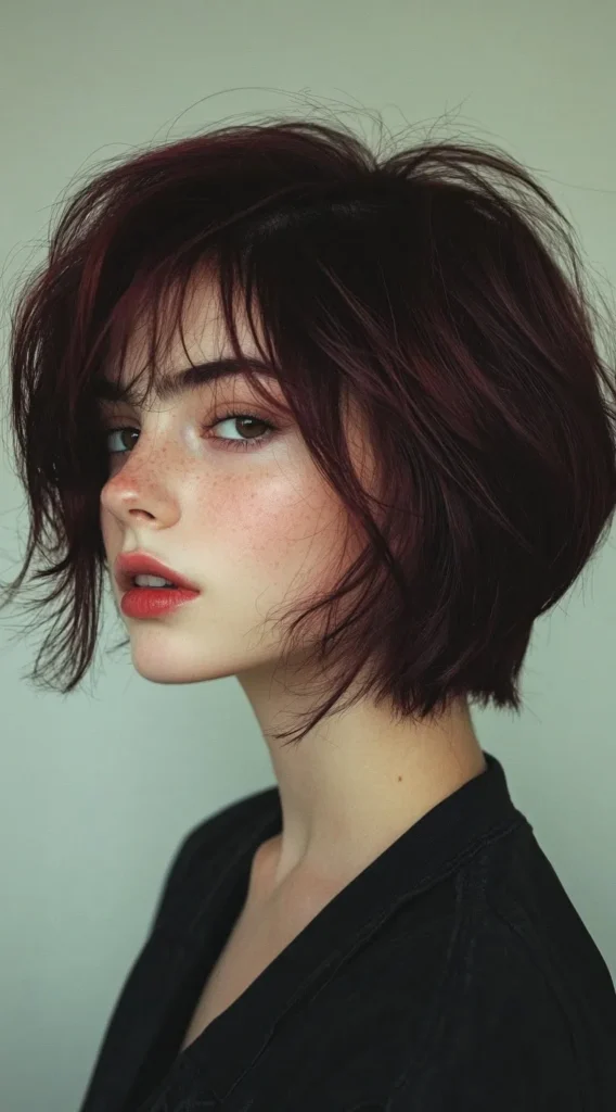 Cherry Cola Hair with Bangs