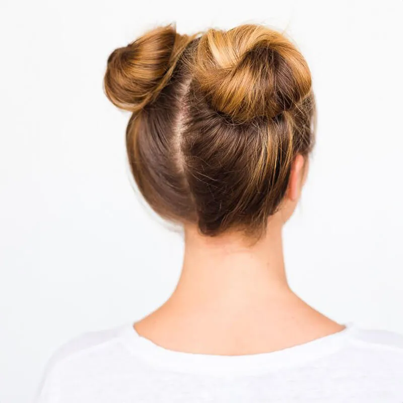 Holiday Braided Space Buns Tutorial