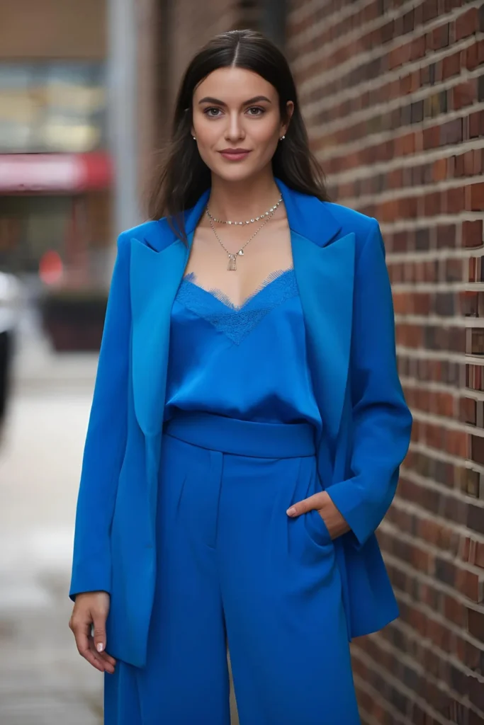 Bold colored suit for wedding