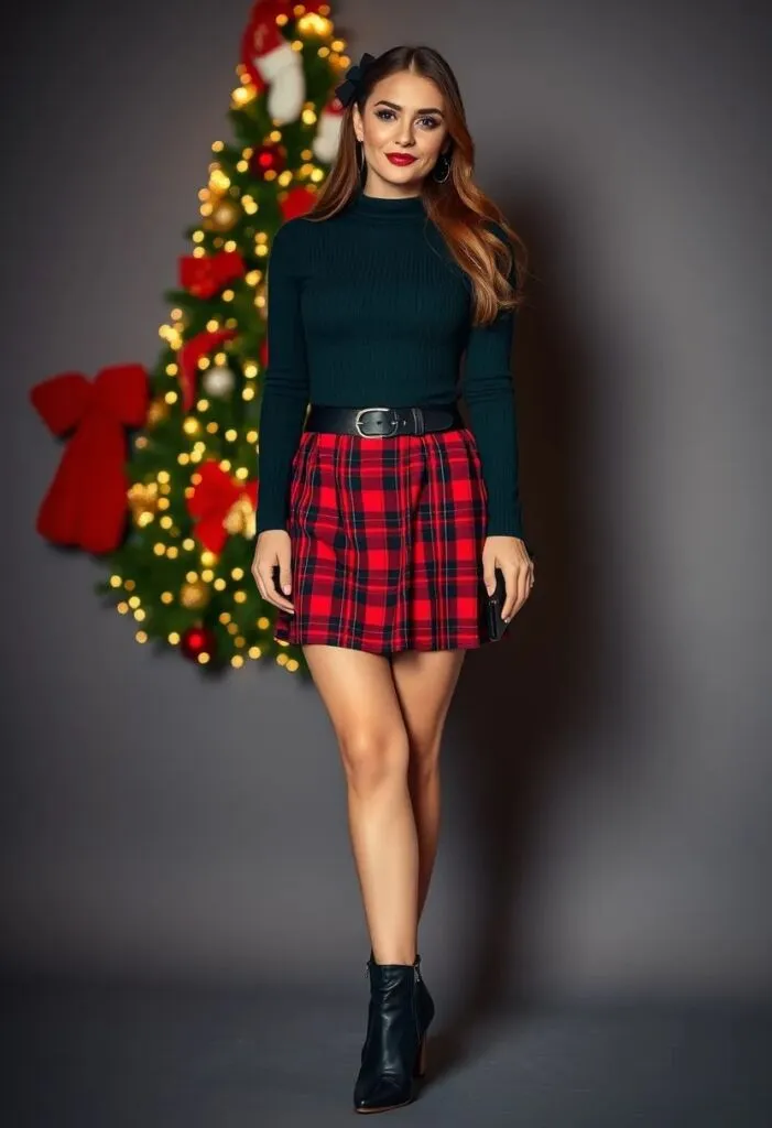 High waisted skirts christmas outfit