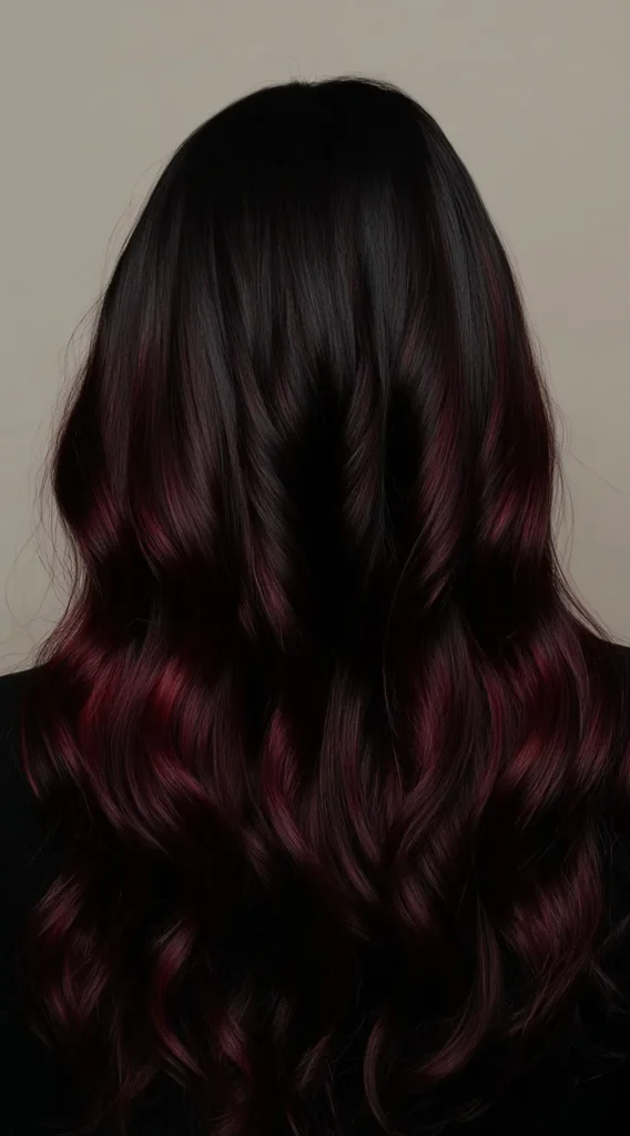 Cherry Cola Curls with Red for black Hair