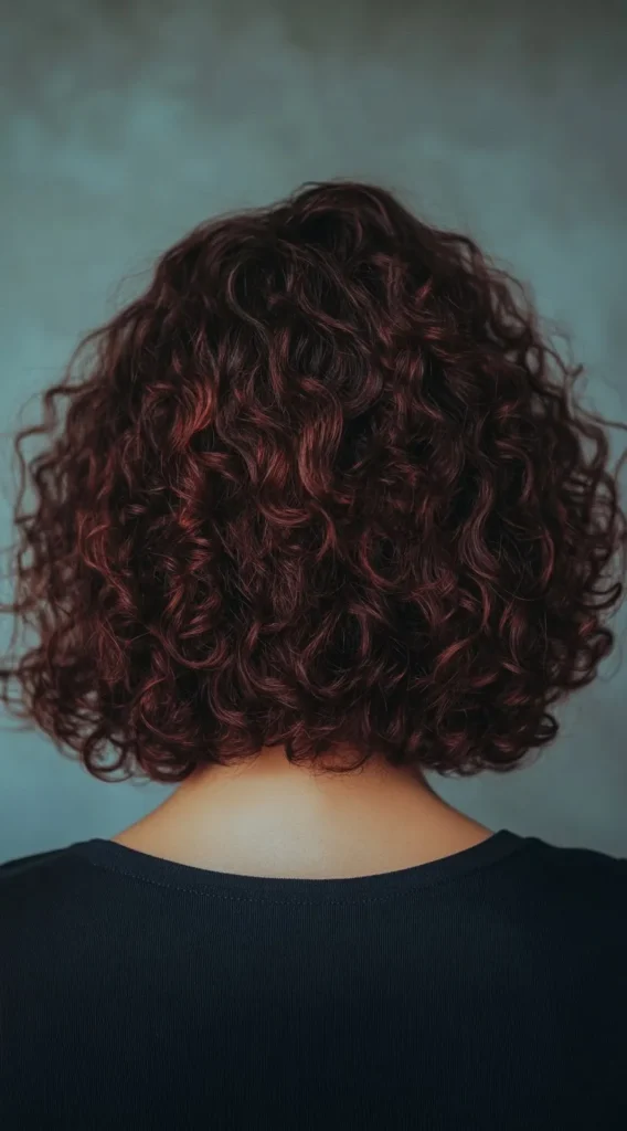 Cherry Cola Hair Color Curly