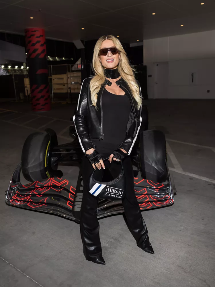 Paris Hilton Infinite Icon Leather Jacket Black