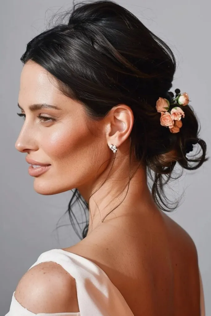 Bridal Hair up with Flowers