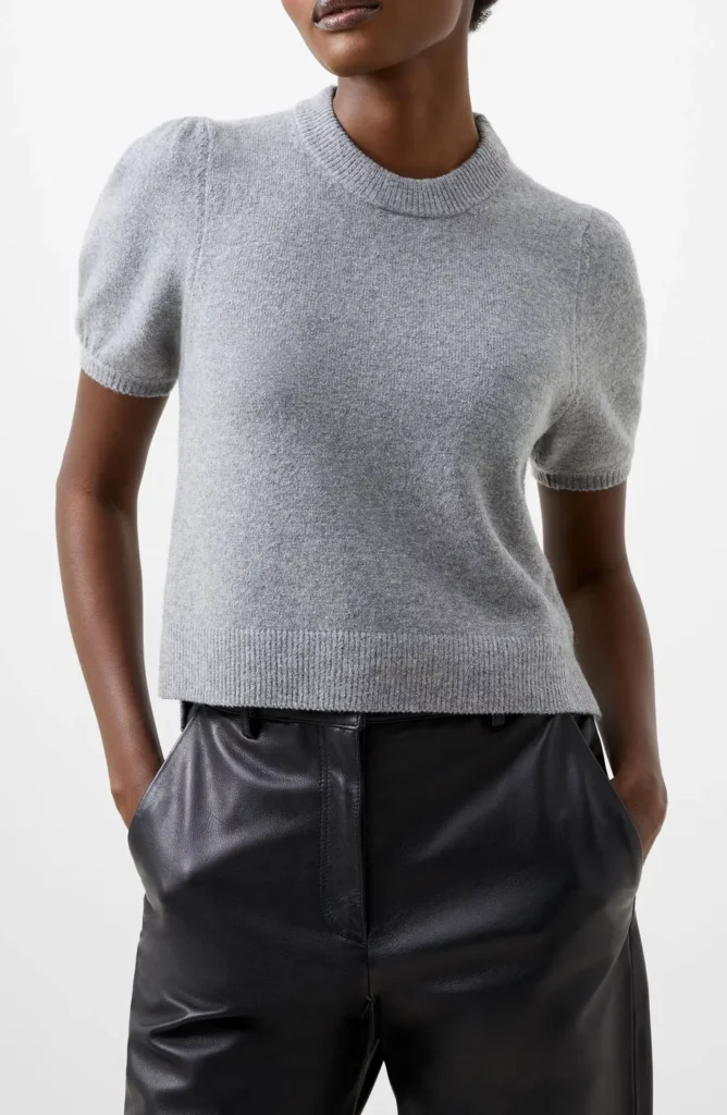 Vhari Ribbed Short Sleeve Sweater