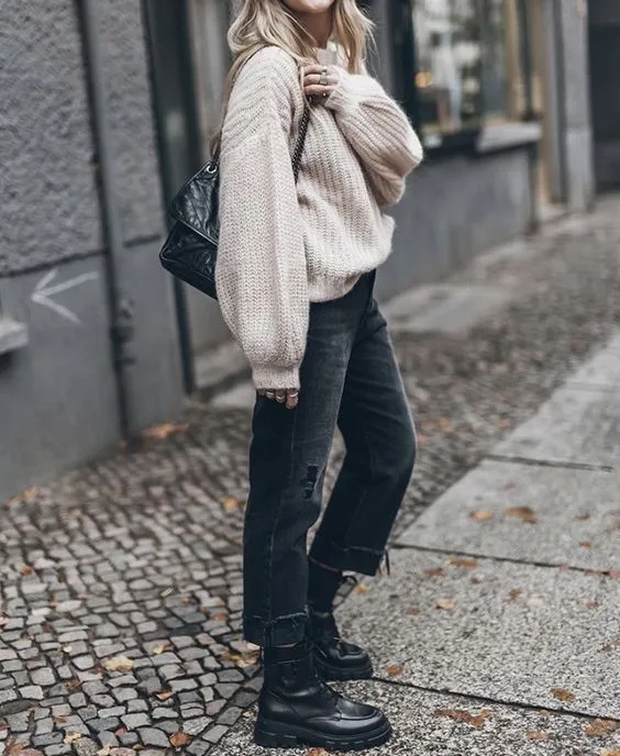 Oversized Sweater with Wide Leg Pants Outfits