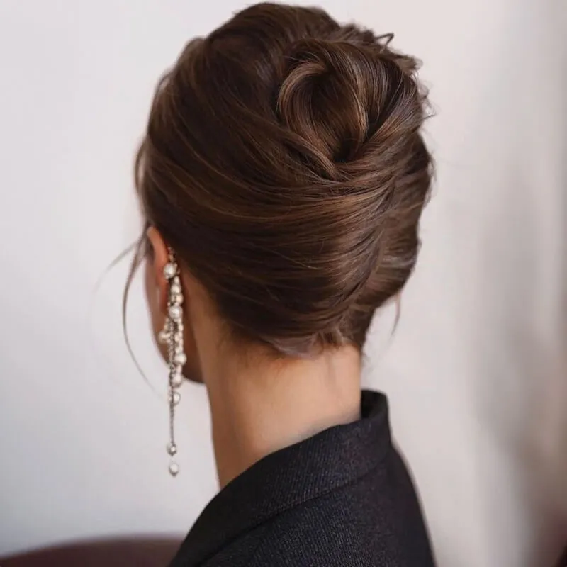 French twist christmas hairstyle for long hair