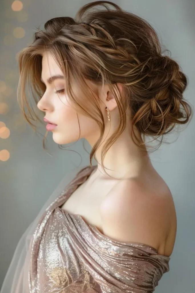 Romantic Bun Wedding Hair