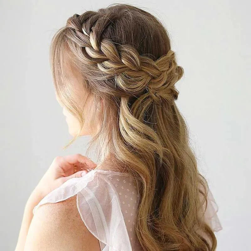 Braided Crown christmas hairstyle